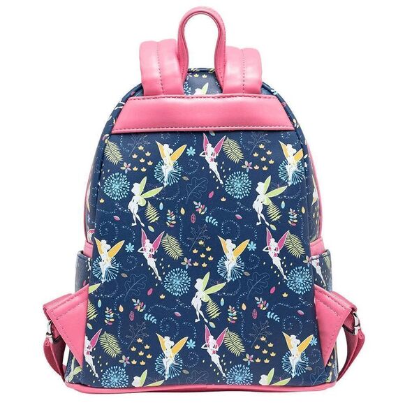 Loungefly Disney Peter Pan PINK Tinkerbell Glow In The Dark Mini Backpack - Picture 6 of 8